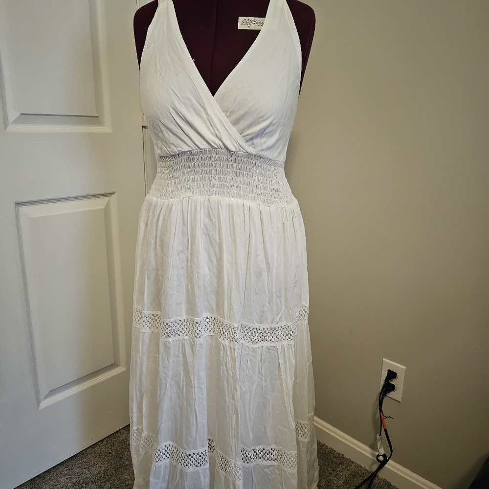 Classes long white dress 1X NWT